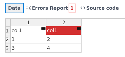 Duplicated column name error